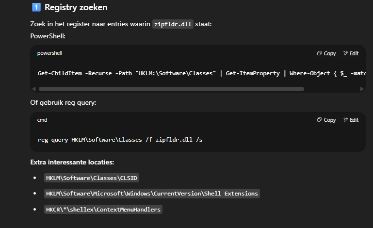 Registry search for ZIP CLSIDs